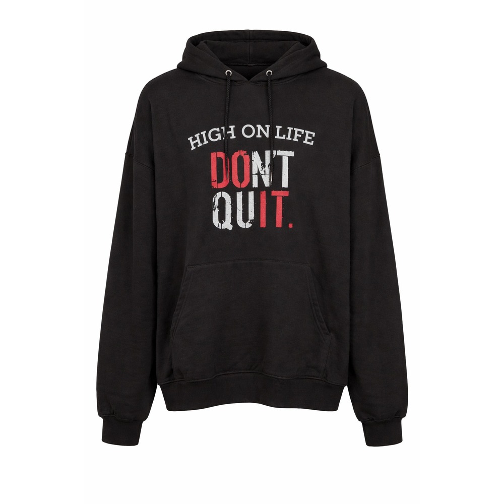 Hanes EcoSmart High On Life Don't Quit Motivational Graphic Hoodie Women's 2XL